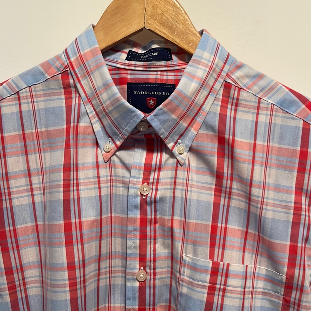 Mens short sleeve button down